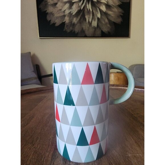 2017 Starbucks Holiday Christmas Tree Triangle Coffee Cup Tea Mug 12oz - Picture 2 of 8